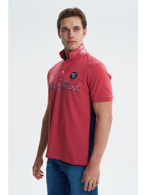 Ar-ma Erkek Polo Yaka Tişört Yazi Baskili Regular Fit Tek Toplama Licrali Pike Y27374308401