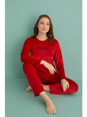 Mihra 13166-18 Kadın Kışlık Kadife Pijama Takımı