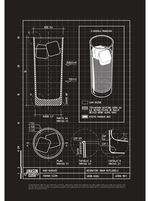 Anason İşleri Teknik Kadeh, Poster (48X68CM)