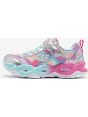 Skechers Twisty Glow - Sorbet Swirl Büyük Kız Çocuk Gri Işıklı Spor Ayakkabı 303716L Smlt