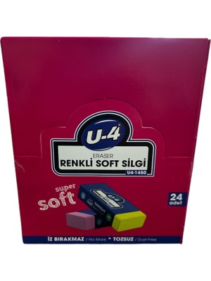  U4 24LÜ Renkli Silgi