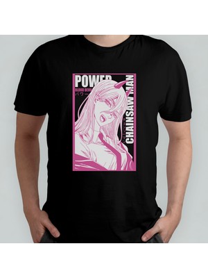 Pixxa Chainsaw Man %100 Pamuklu Bisiklet Yaka T-Shirt Model - 5