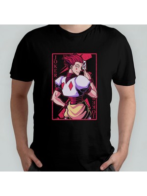 Pixxa Hunter x Hunter Hisoka %100 Pamuklu Bisiklet Yaka T-Shirt Model - 2