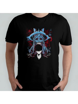 Pixxa Solo Leveling %100 Pamuklu Bisiklet Yaka T-Shirt Model - 1