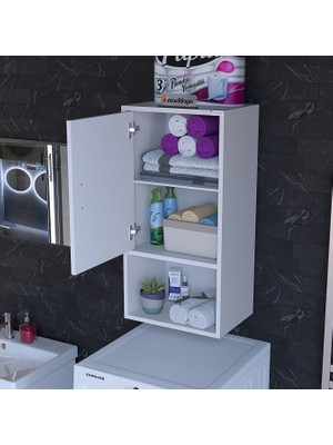 Modilayn 50 X88.4X 32.5 Çok Amaçlı Dolap Asma Banyo Dolabı Makina Üstü Çok Amaçlı Dolap Banyo Dolabı