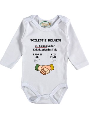 Asilcom Sözleşme Belgesi Baba Kız Yazılı Bebek Zıbın