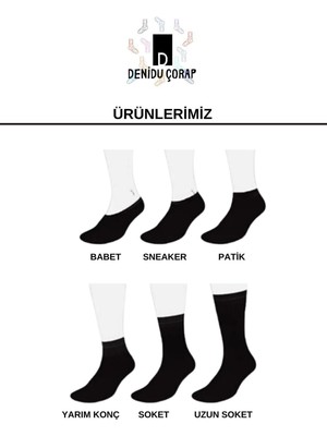 Denidu Bambu Erkek Soket Uzun Çorap Dikişsiz 12 Çift Altın Seri (Parfümlü,Yıkamalı,Organik)