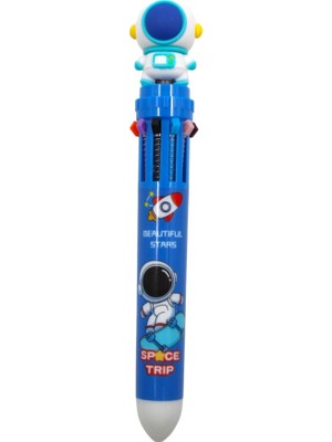 Kırtasiye Ofisi Astronot 10 Renk Tükenmez Kalem KP-9021