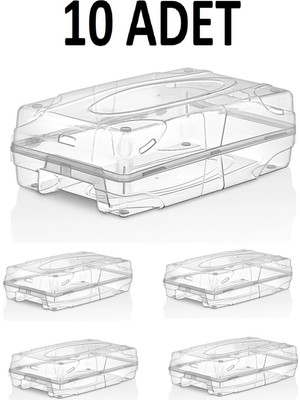 Bayev 10 10 Adet Kadın Ayakkabı Kutusu Şeffaf Ayakkabı Saklama Kutusu - Dolap Içi Ayakkabılık Düzenleyici