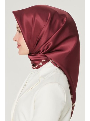 Armine İpek Eşarp Nostalji - 8553-92 Bordo Twill