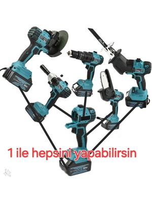 Prohummer Multievo 6lı Set 58VF Ergonomik Çok Amaçlı Akülü Vidalama Takımı PHSM191 5 Ah Li-on