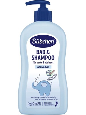Bübchen Bebek Şampuan ve Duş Jeli 2'si Bir Arada 400 ml Kokusuz Hassas Ciltler İçin Özel Formül
