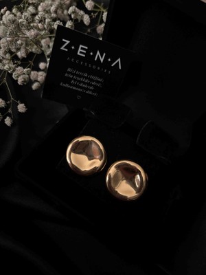 by zena aksesuar Zena Accessories Louisa Altın Çelik Küpe