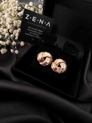 by zena aksesuar Zena Accessories Düğüm Çelik Küpe