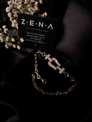 Zena Accessories Gloria Altın Çelik Bileklik