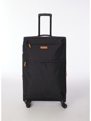 Fabrika Siyah Unisex 36X55X22 cm Büyük Boy Çekçekli Kumaş Valiz 28