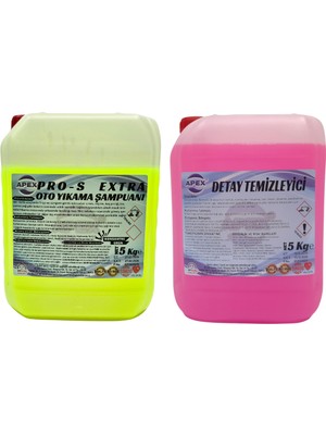 Apex Araç Köpük Şampuanı & Detaylı Temizlik İlacı 2'li Set - Konsantre Araç Bakımı Sünger Hediyeli