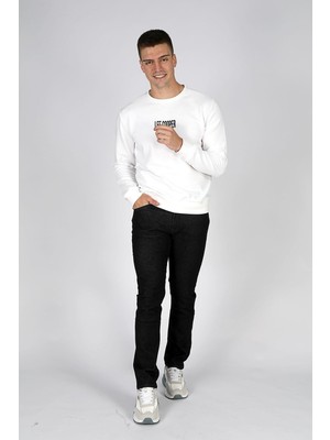 Lee Cooper Paul Erkek O Yaka Sweatshirt Beyaz
