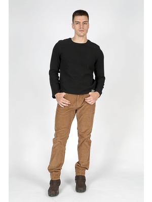 Lee Cooper Ben Erkek %100 Pamuk O Yaka Sweatshirt Siyah