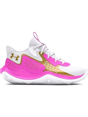 Under Armour Jet '23 Erkek Beyaz Basketbol Ayakkabısı 3026634-105 Hafif ve Konforlu Tasarım ile Sahada Fark Yaratın