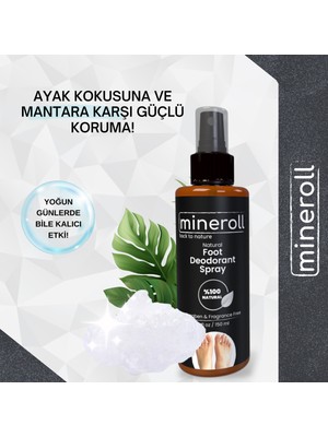 Mineroll Ayak Koku Önleyici Doğal Kristal Deodorant Sprey 150 ml
