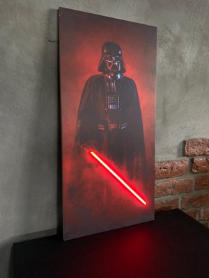 Neonite 'darth Vader' Işıklı ve Uv'li Neon LED Dekoratif Duvar Yazısı Tabelası (27X55CM)