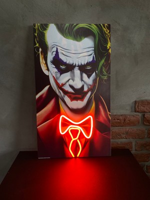 Neonite 'joker' Işıklı ve Uv'li Neon LED Dekoratif Duvar Yazısı Tabelası (31X55CM)