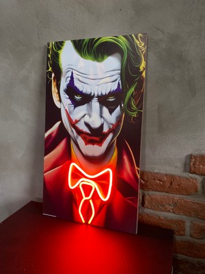 Neonite 'joker' Işıklı ve Uv'li Neon LED Dekoratif Duvar Yazısı Tabelası (31X55CM)