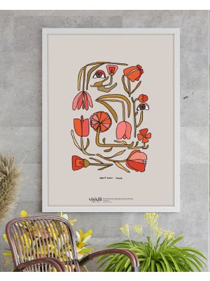 Anason İşleri Güller ve Gözler Viskili Poster (50X70CM)