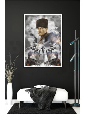 Atatürk PixArt Sanat Elmas Mozaik Tablo Diamond Türkiye 42*60