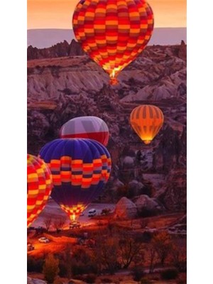 Pix Art Sanat Kapadokyada Balonlar Pixart Sanat Elmas Mozaik Tablo Diamond Türkiye  40 x 70 cm
