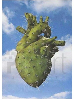 PixArt Kaktus Kalp 43 x 58 Elmas Mozaik Tablo