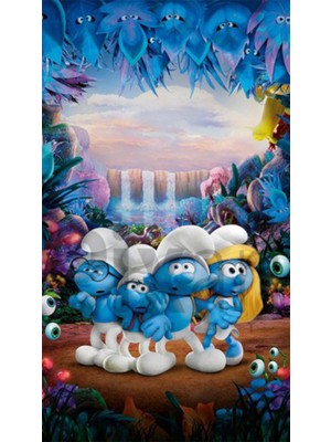 Şirinler PixArt Sanat Elmas Mozaik Tablo Diamond Türkiye 40*60