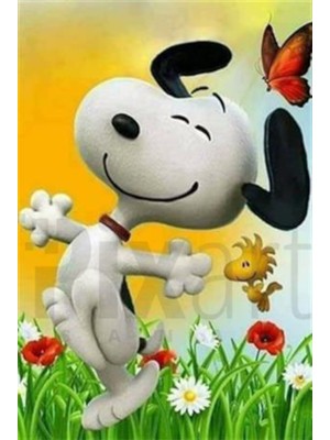 Snoopy  PixArt Sanat  Elmas Mozaik Tablo Diamond Türkiye 43*64