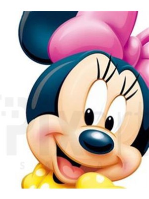 Minnine Mouse Pembe PixArt Sanat  Elmas Mozaik Tablo Diamond Türkiye 51*61