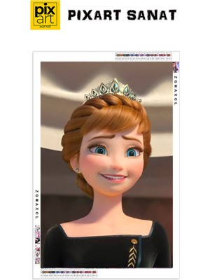 Frozen Anna  PixArt Sanat Elmas Mozaik Tablo Diamond Türkiye 50*60