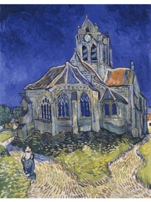 Vincent Van Gogh Auvers'deki Kilise PixArt Sanat Elmas Mozaik Tablo Diamond Türkiye 40*60
