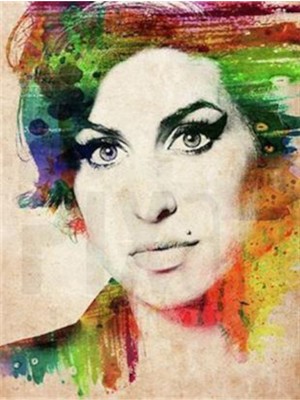 Pix Art Sanat Amy Winehouse Pixart Sanat  Elmas Mozaik Tablo Diamond Türkiye 41 x 53 cm