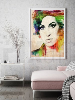 Pix Art Sanat Amy Winehouse Pixart Sanat  Elmas Mozaik Tablo Diamond Türkiye 41 x 53 cm