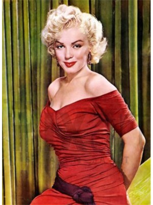 PixArt Kirmizi Elbiseli Marilyn Monroe 40 x 60 Elmas Mozaik Tablo