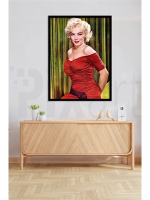 PixArt Kirmizi Elbiseli Marilyn Monroe 40 x 60 Elmas Mozaik Tablo