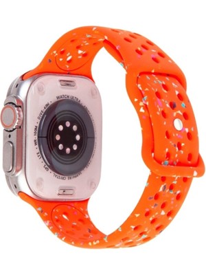 PSGT Kordon Watch 42-44-45-49 mm Turuncu Kamuflaj Apple Uyumlu Dayanıklı Malzeme ile Şık Tasarım Hms 2024