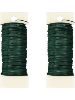 Roco Paper Co. Çiçek Sarma Teli Çok Amaçlı Çiçek Yapım ve Bağlama Teli 2'li Set 70 Metre 0.64 mm Yeşil