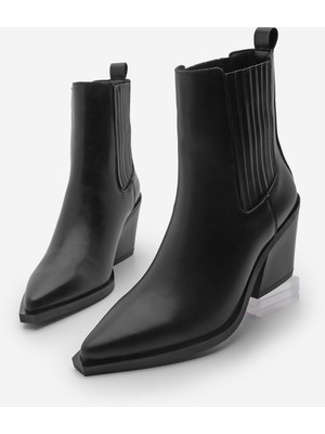 Marjin Kadın Western Bot Erbe Siyah