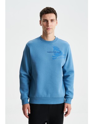 Ar-ma Erkek Regular Fit Pamuk Polyester Kumaş Karışımı Bisiklet Yaka Sweatshirt K28124602401