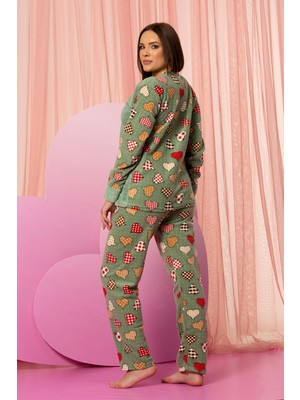 Lace Love Kışlık Kadın Polar Pijama Takımı - Yılbaşı Pijaması