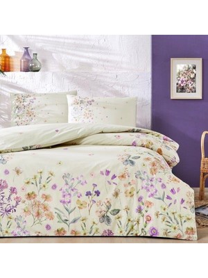 Taç Felina Ranforce Çift Kişilik Nevresim Takımı Krem