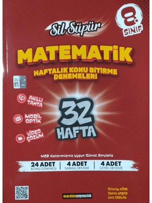 8. Sınıf Matematik Haftalık Konu Bitirme Denemeleri