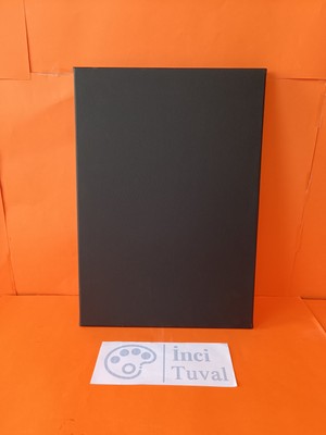 İnci Tuval 40X60 cm Siyah Tuval Profesyonel 1. Kalite Pamuk 380G/M Ressam Dokulu Astarlı Gergin Arkadan Zımbalı