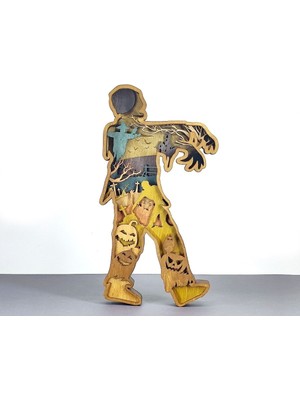 Wood-X Ahşap Mdf Çok Katmanlı Zombi Dekoratif Obje